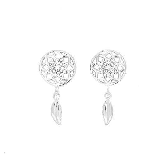 Dreamcatcher Earrings in Sterling Silver