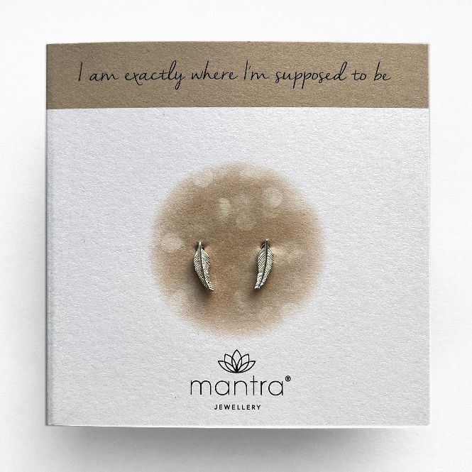 Mantra Jewellery Feather Earrings in Sterling Silver