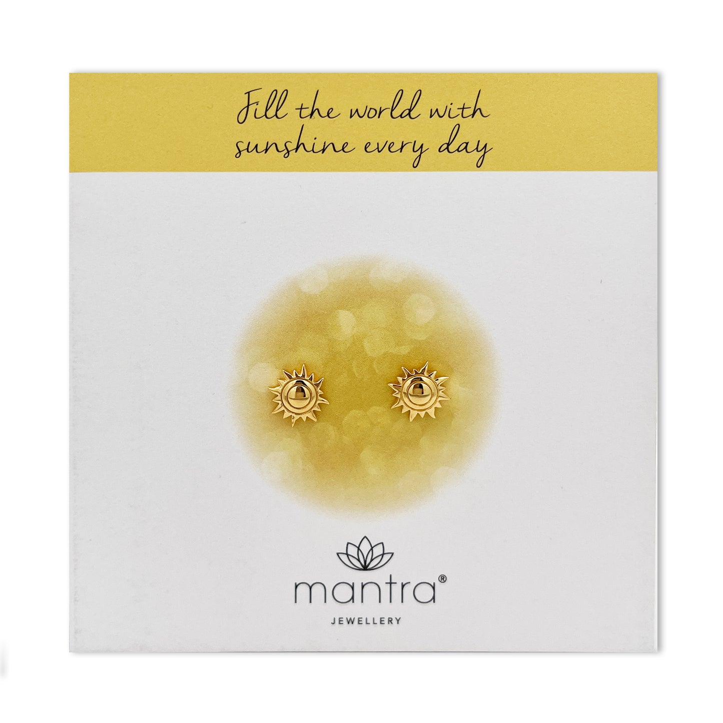 Sun Earrings in Gold