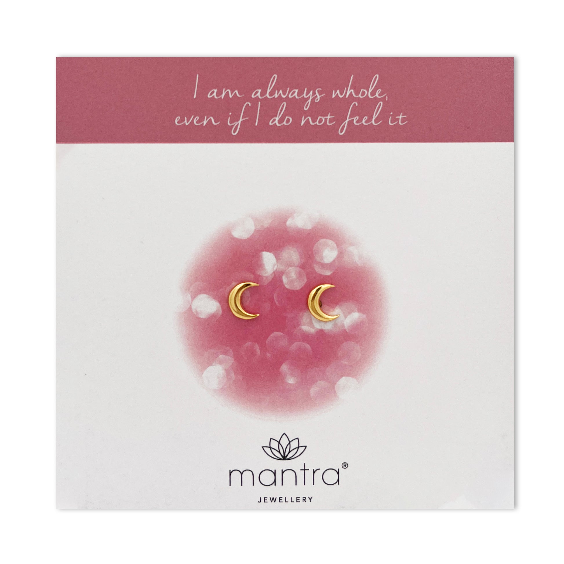 Mantra Jewellery Crescent Moon Earrings in Gold