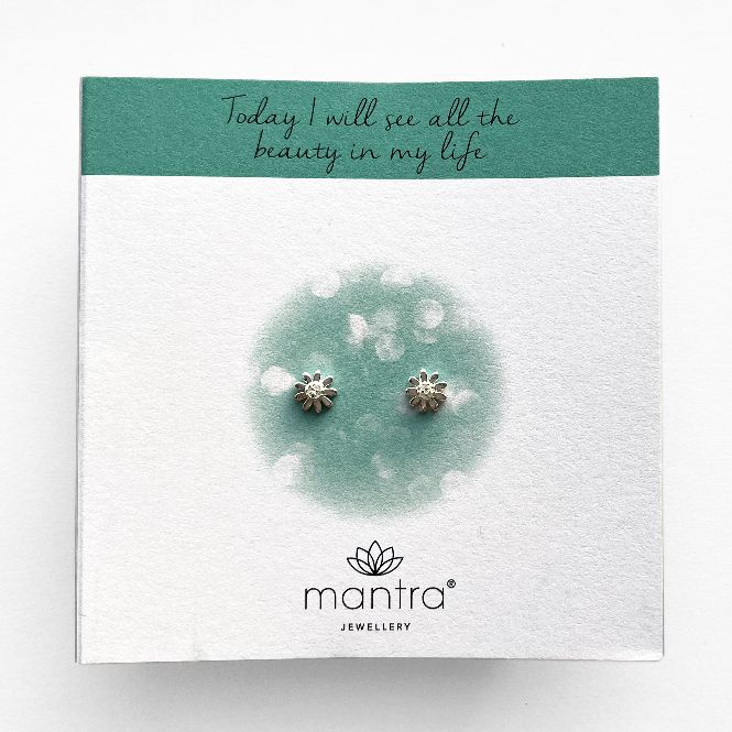 Mantra Jewellery Daisy Earrings in Sterling Silver