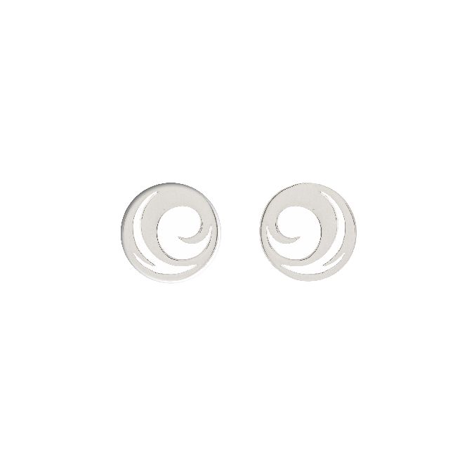 Mantra Jewellery Wave Earrings in Sterling Silver
