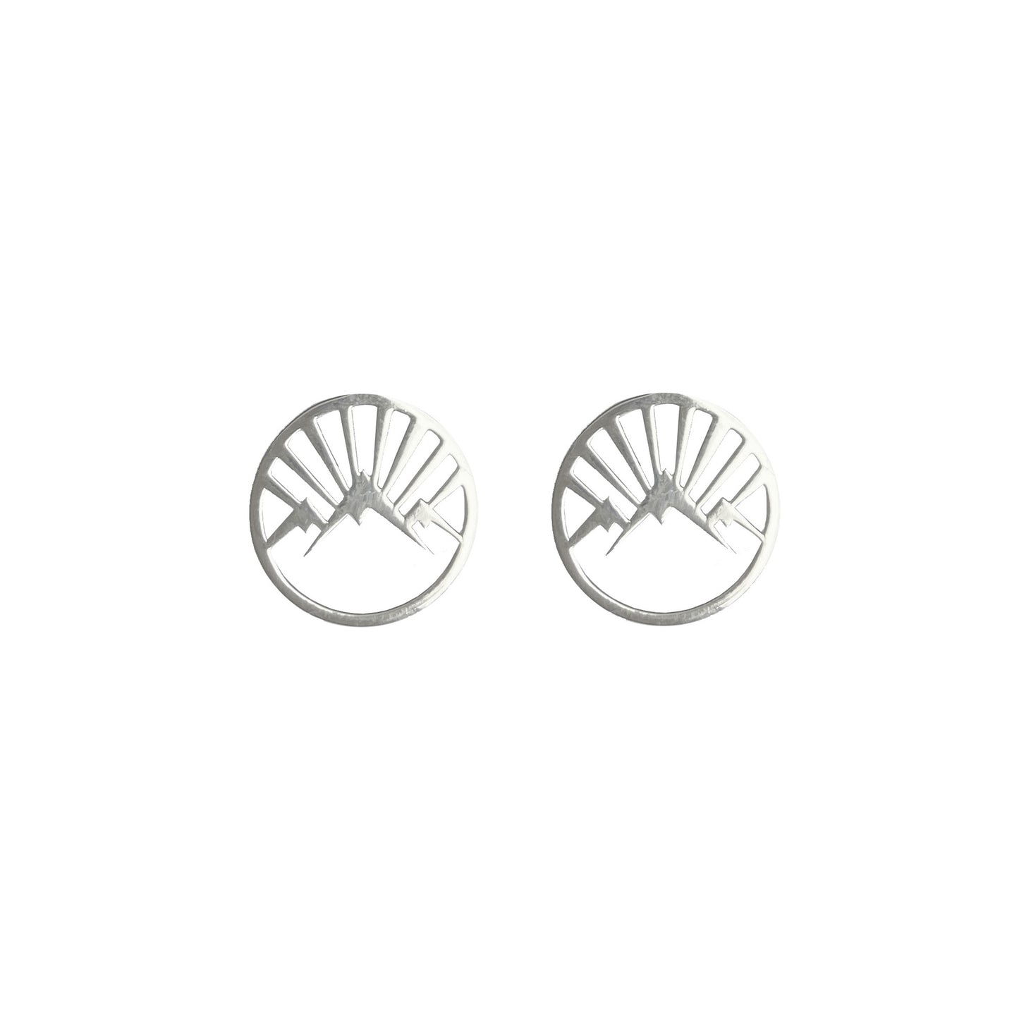 Mountain Earrings in Sterling Silver