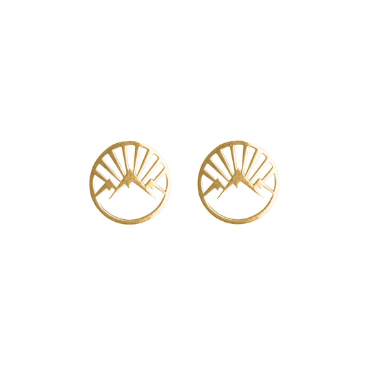 Mountain Earrings in Gold