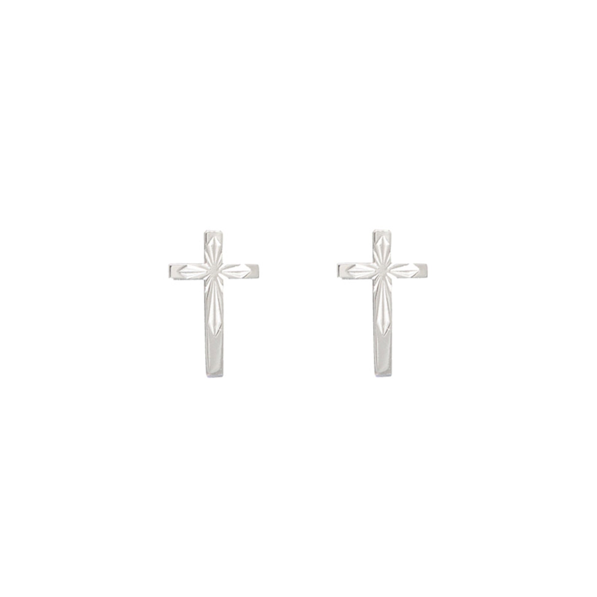 Mantra Jewellery Cross Earrings in Sterling Silver