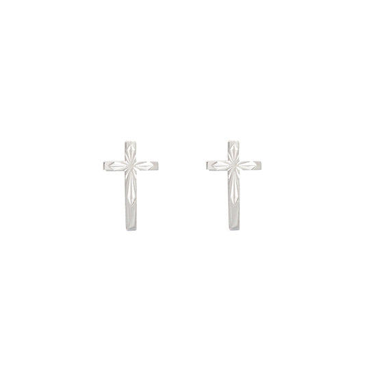 Cross Earrings in Sterling Silver