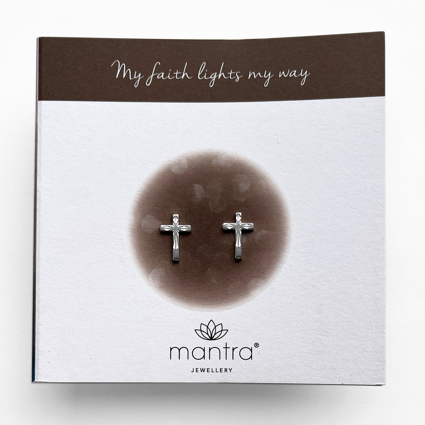 Cross Earrings in Sterling Silver