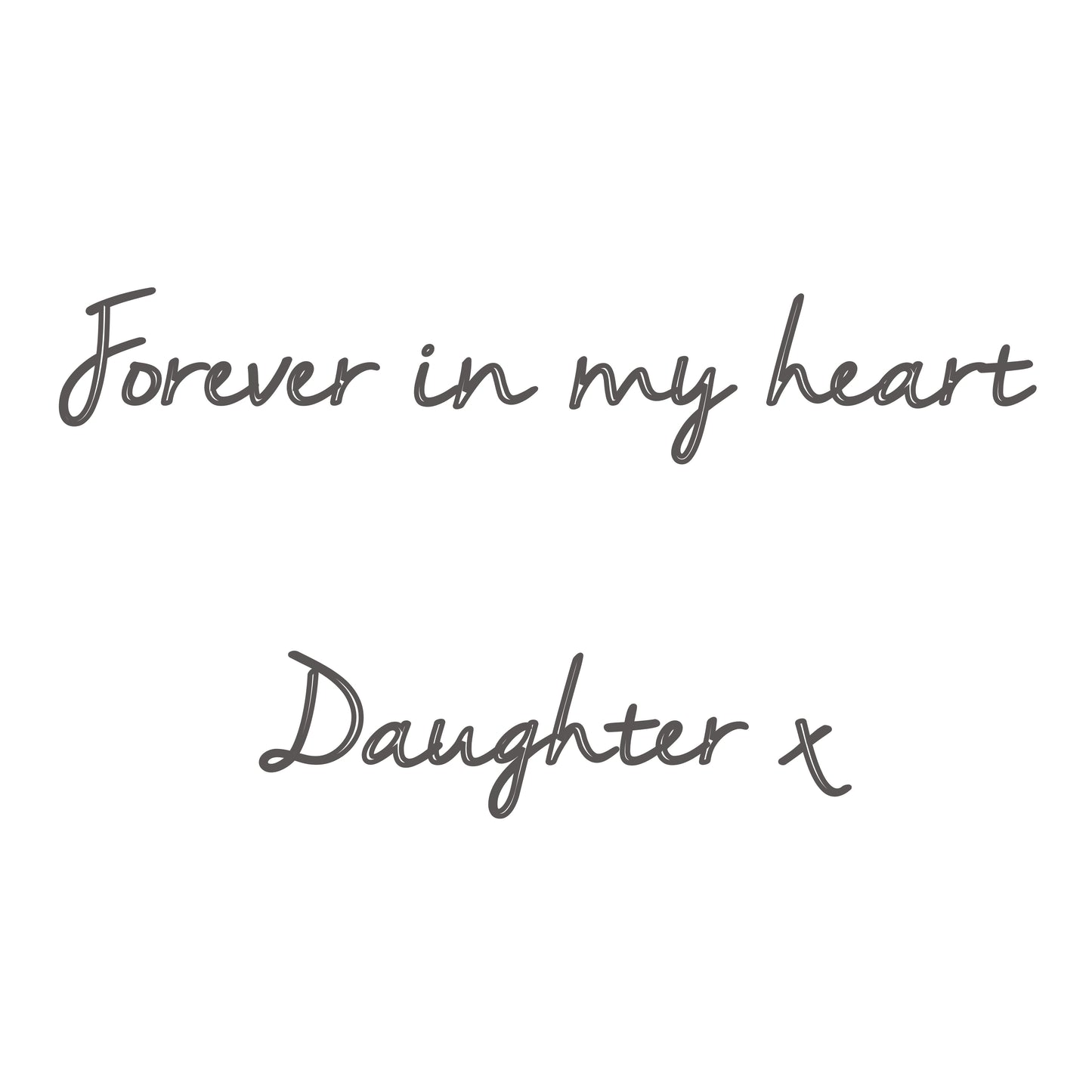 Daughter Open Hearts Earrings in Sterling Silver