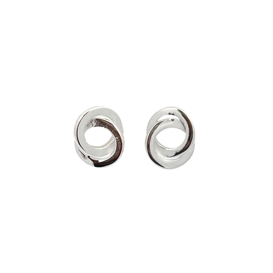 Friendship Linked Circles Earrings in Sterling Silver
