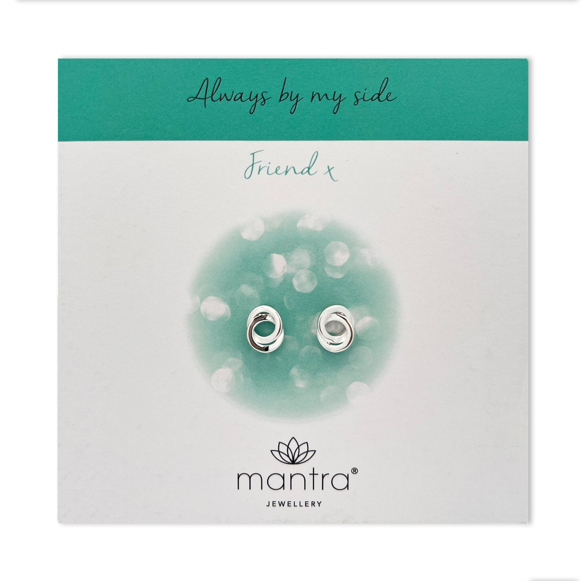 Mantra Jewellery Friendship Linked Circles Earrings in Sterling Silver