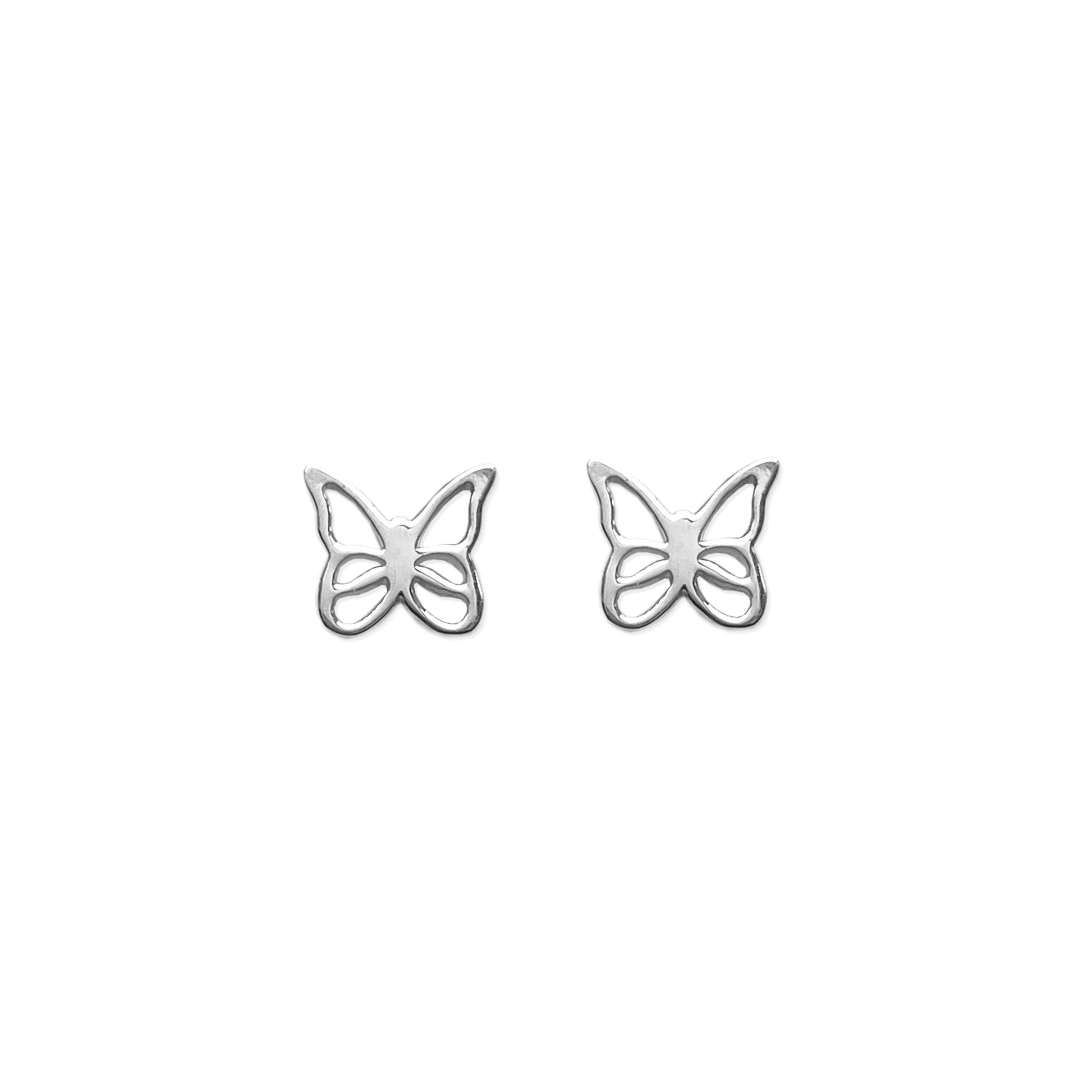 Mantra Jewellery Birthday Butterfly Earrings in Sterling Silver