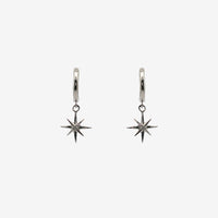 Silver 10mm Hoop Featuring a Star with CZ