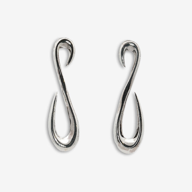 Grace & Co Silver Figure of Eight Chunky Stud Earrings