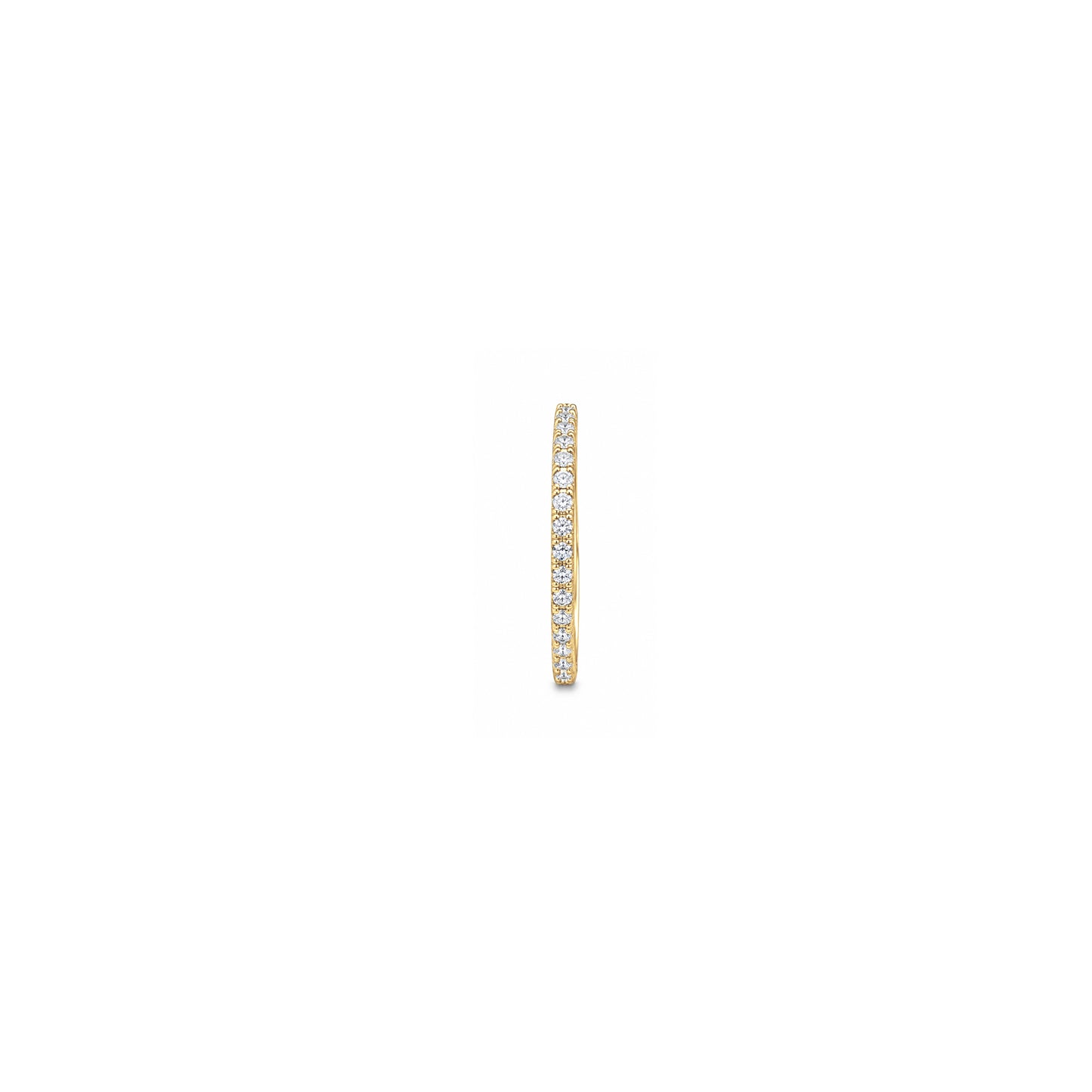 Gold Small CZ Half-Hoop Stud Earrings