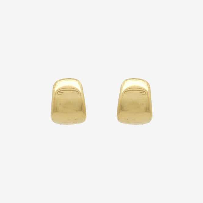 Gold Chunky Huggie Clip Earrings