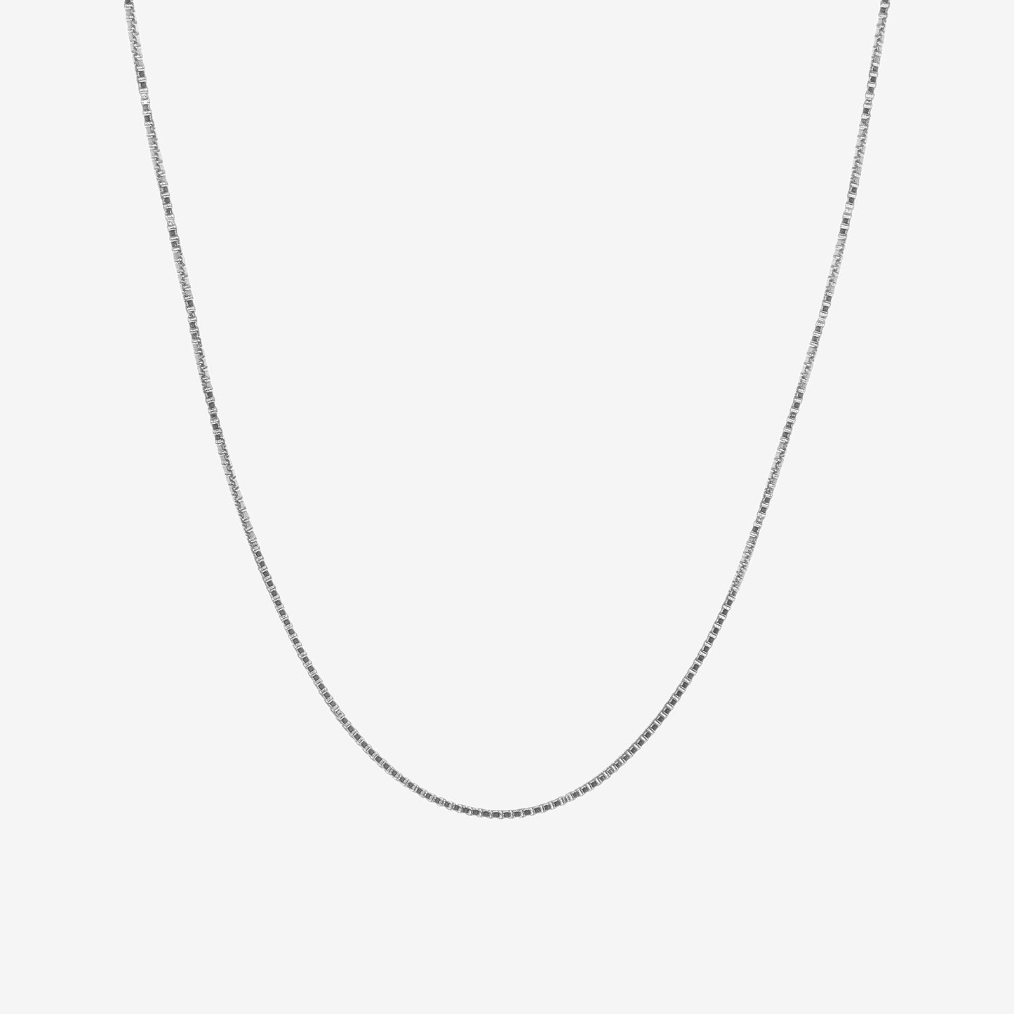 Silver 6mm Snake Light Box Chain Necklace, 45cm