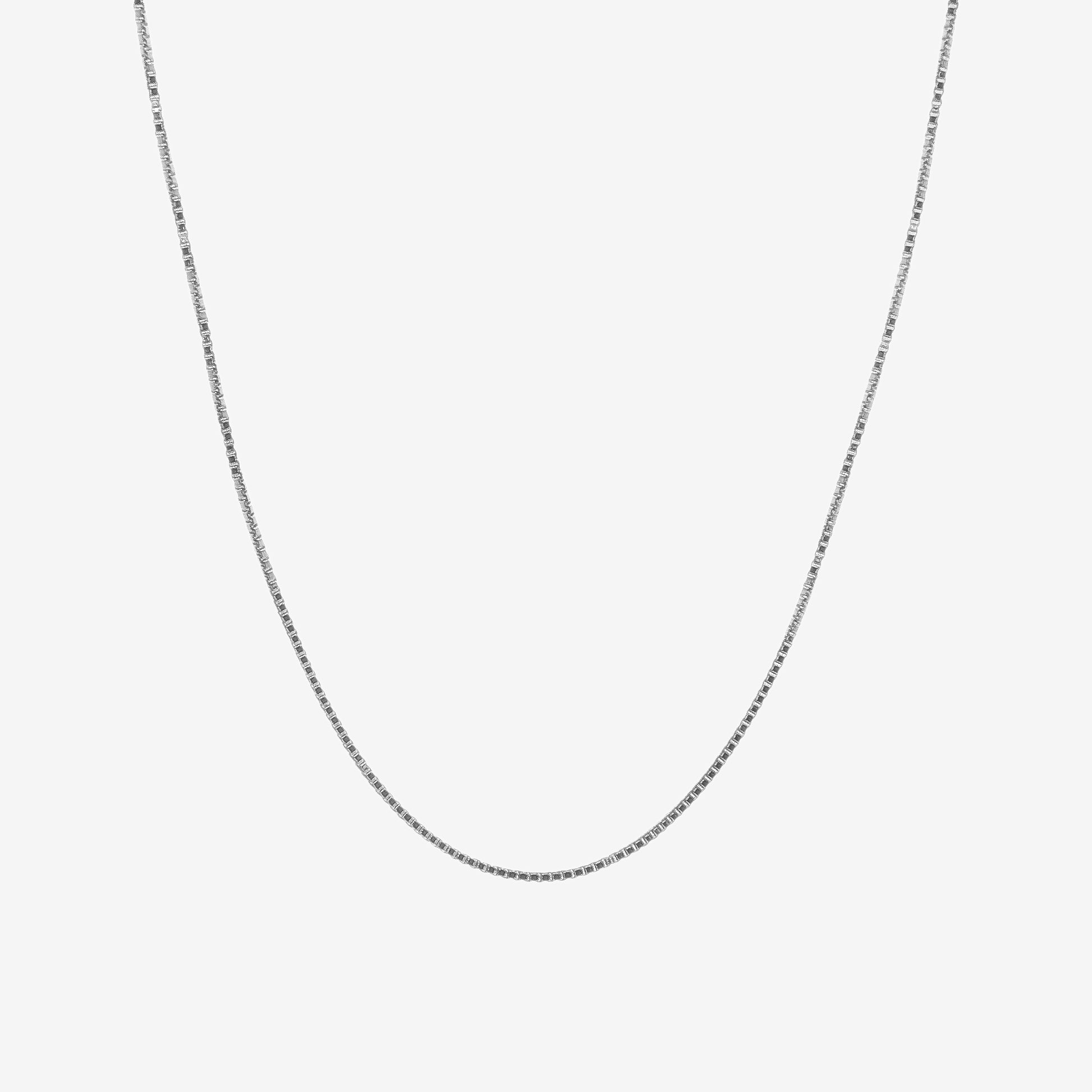 Grace & Co Silver 6mm Snake Light Box Chain Necklace, 45cm