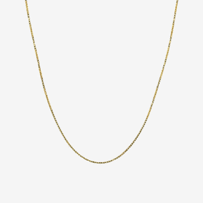 Grace & Co Gold 6mm Snake Light Box Chain Necklace, 45cm