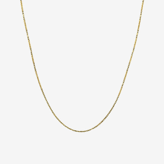 Gold 16+2 Snake Light Box Chain Necklace
