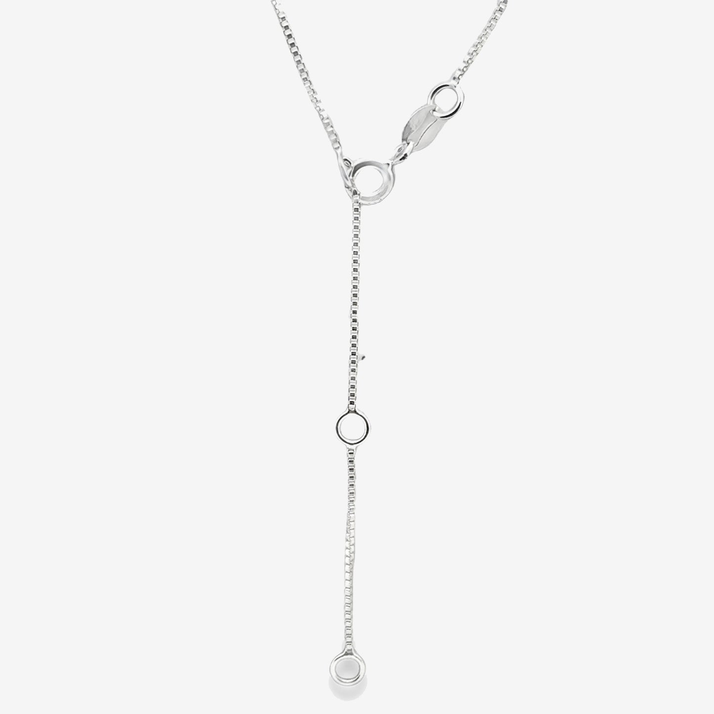 Silver 5mm Light Box Chain Necklace, 50cm