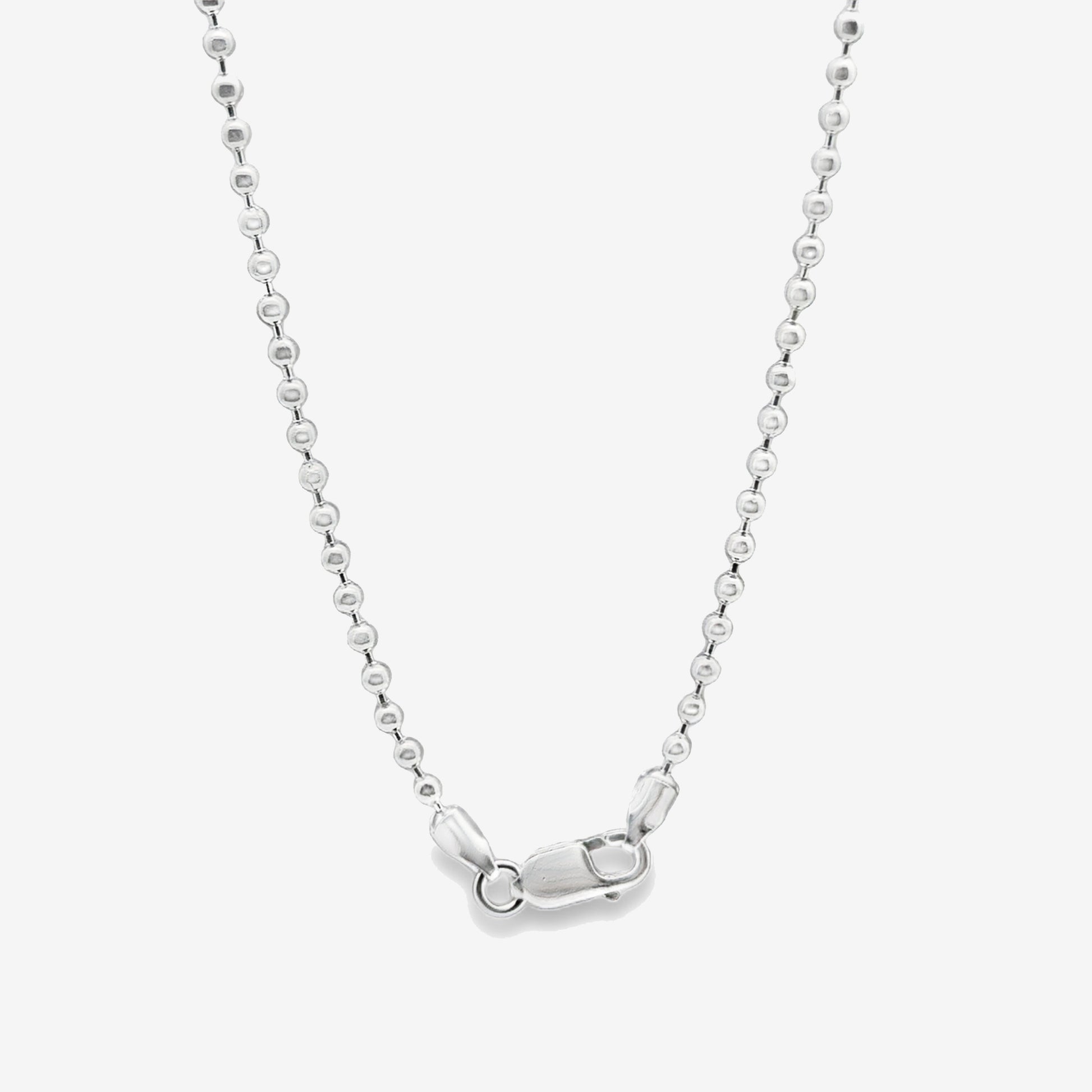 Grace & Co Silver Beaded Chain Necklace, 45cm