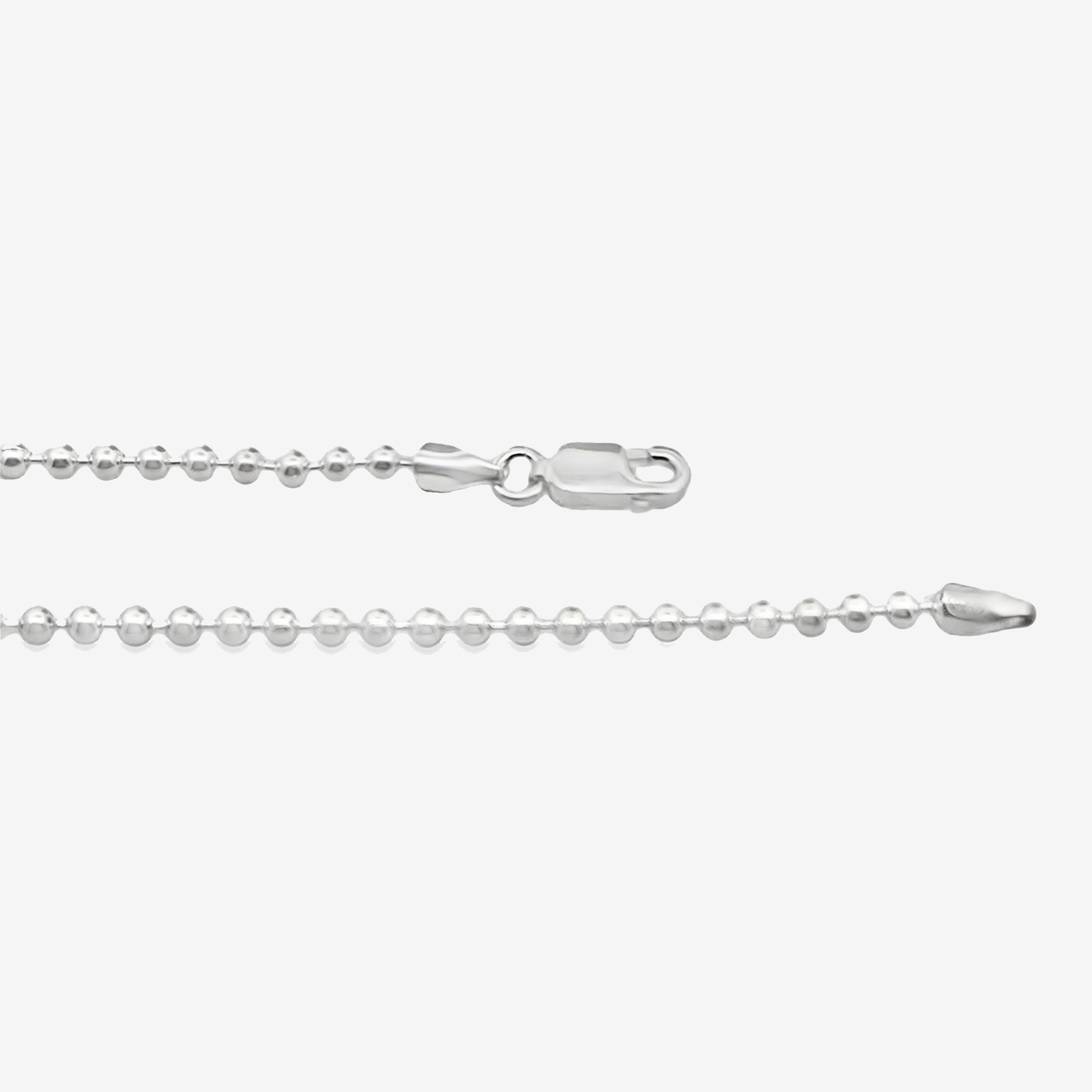 Grace & Co Silver Beaded Chain Necklace, 45cm