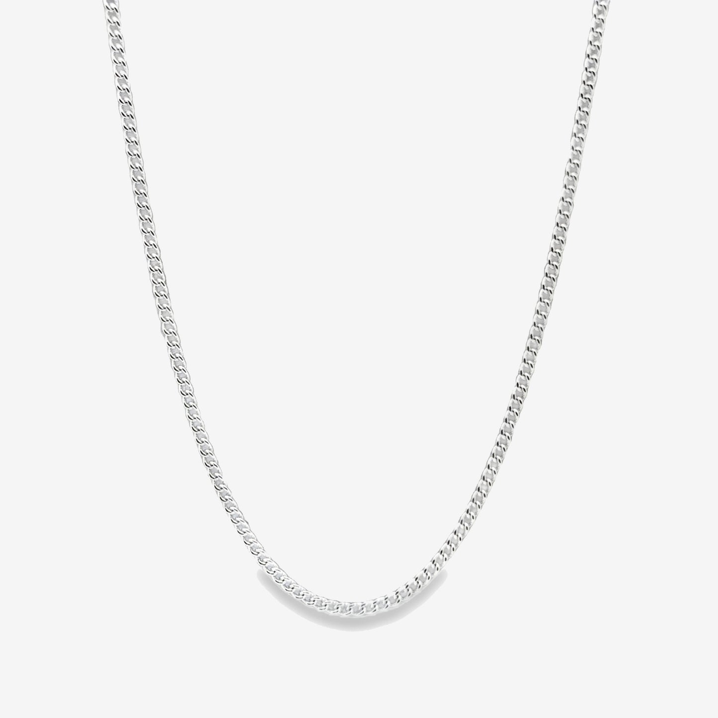 Silver Slider Chain Necklace, 60cm
