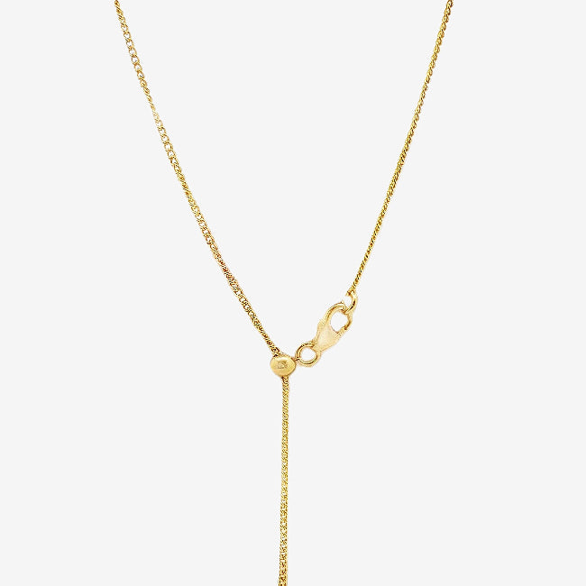 Gold Slider Chain Necklace, 60cm