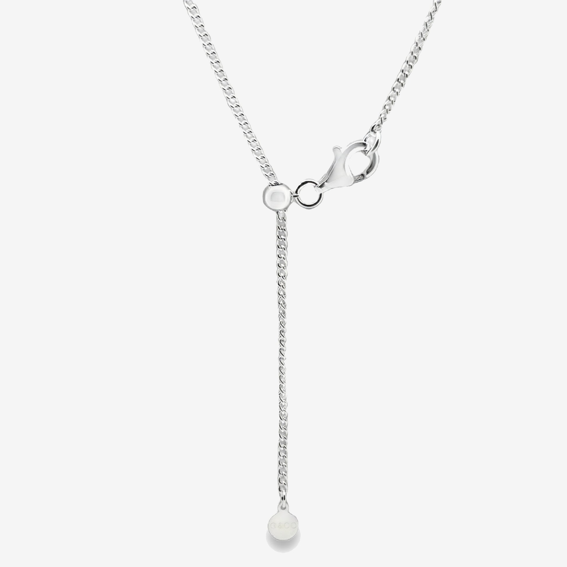 Grace & Co Silver Slider Chain Necklace, 60cm