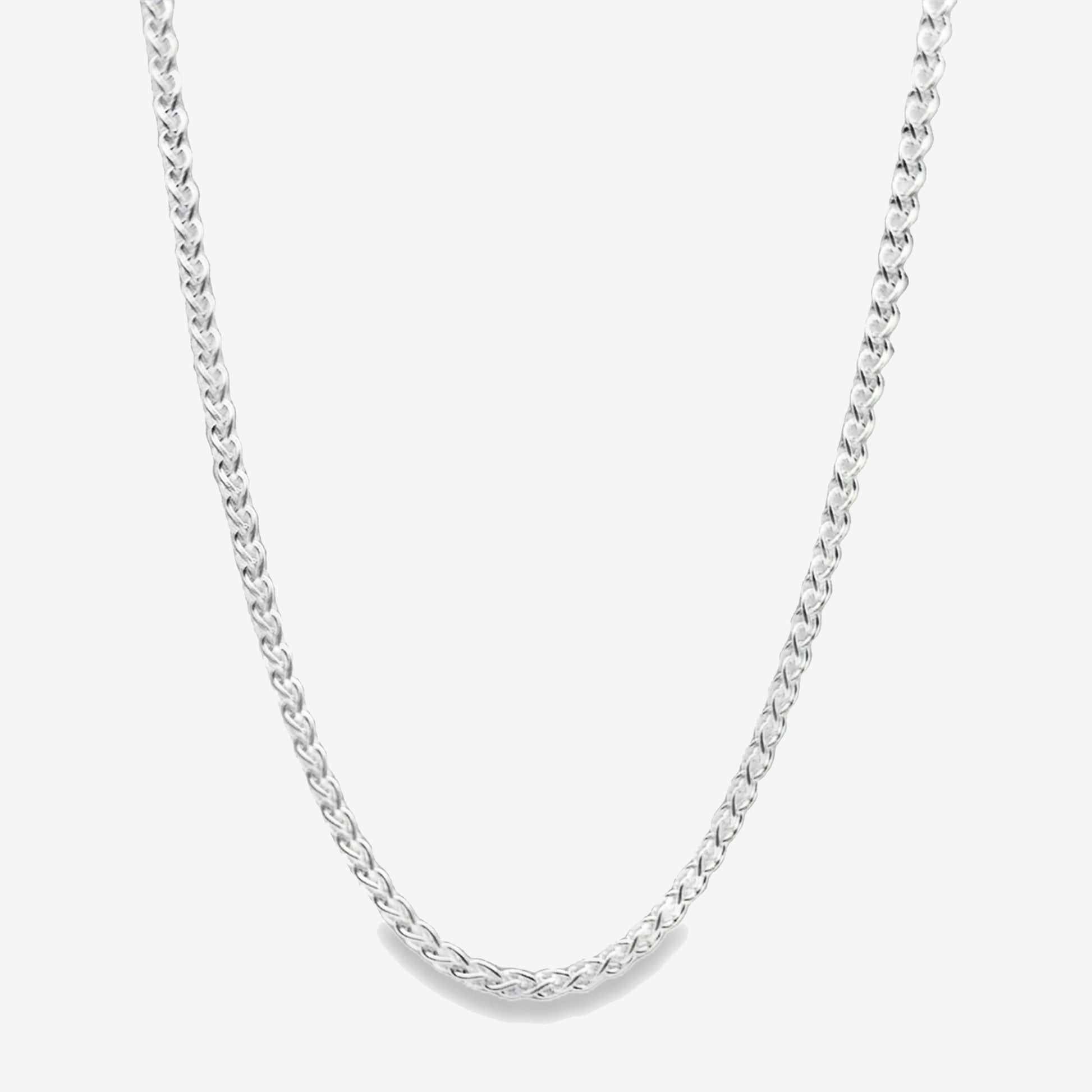 Grace & Co Silver Spiga Chain Necklace, 45cm