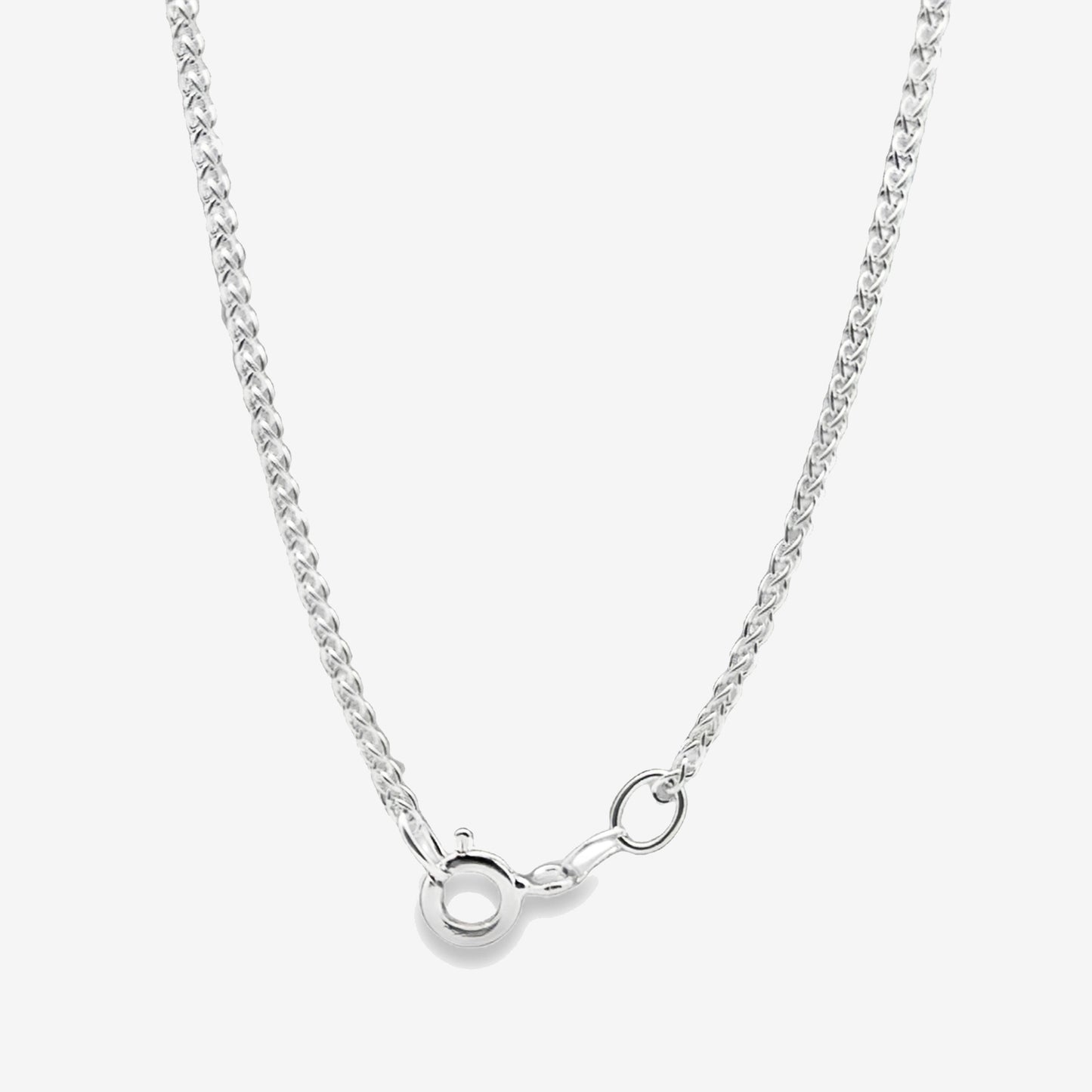 Silver Spiga Chain Necklace, 45cm