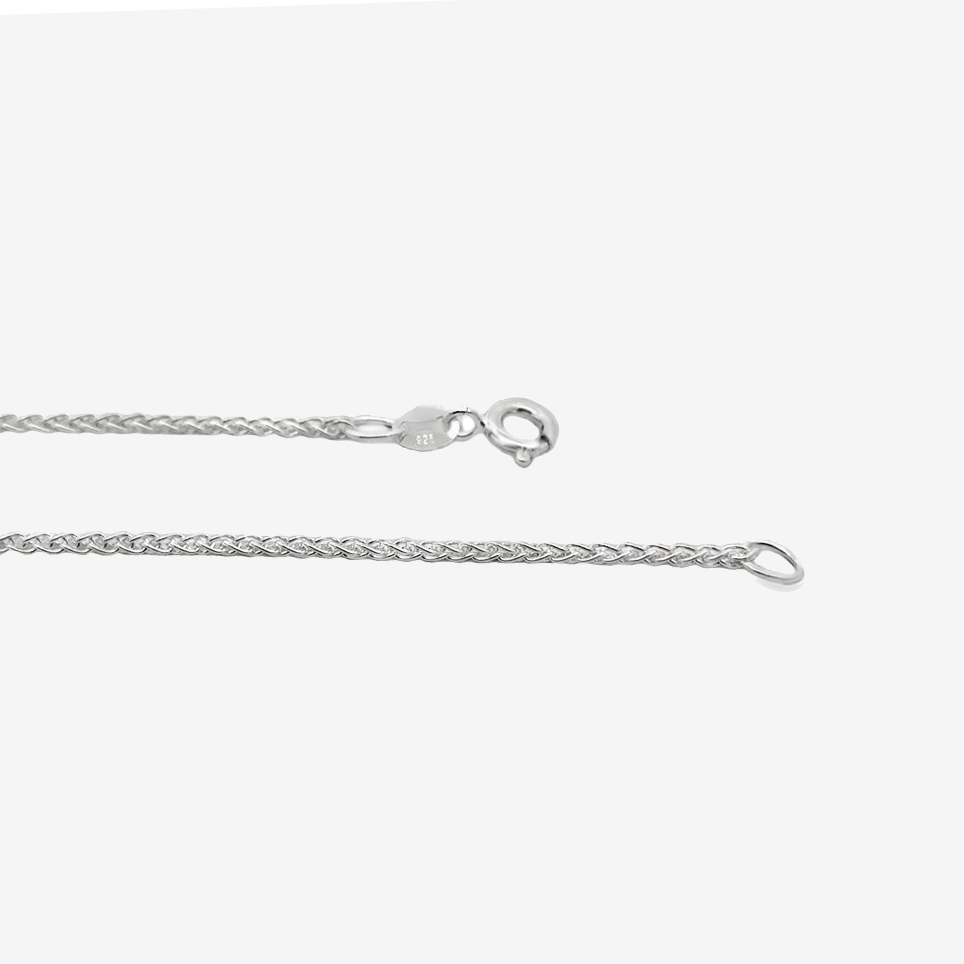 Grace & Co Silver Spiga Chain Necklace, 45cm