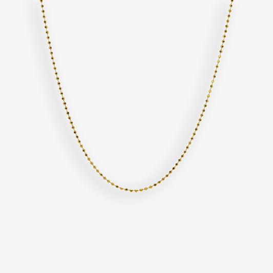 Gold 18+2 Beaded Chain Necklace