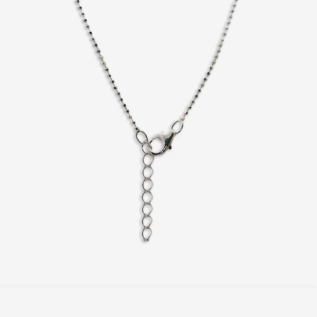 Grace & Co Silver 18+2 Beaded Chain Necklace