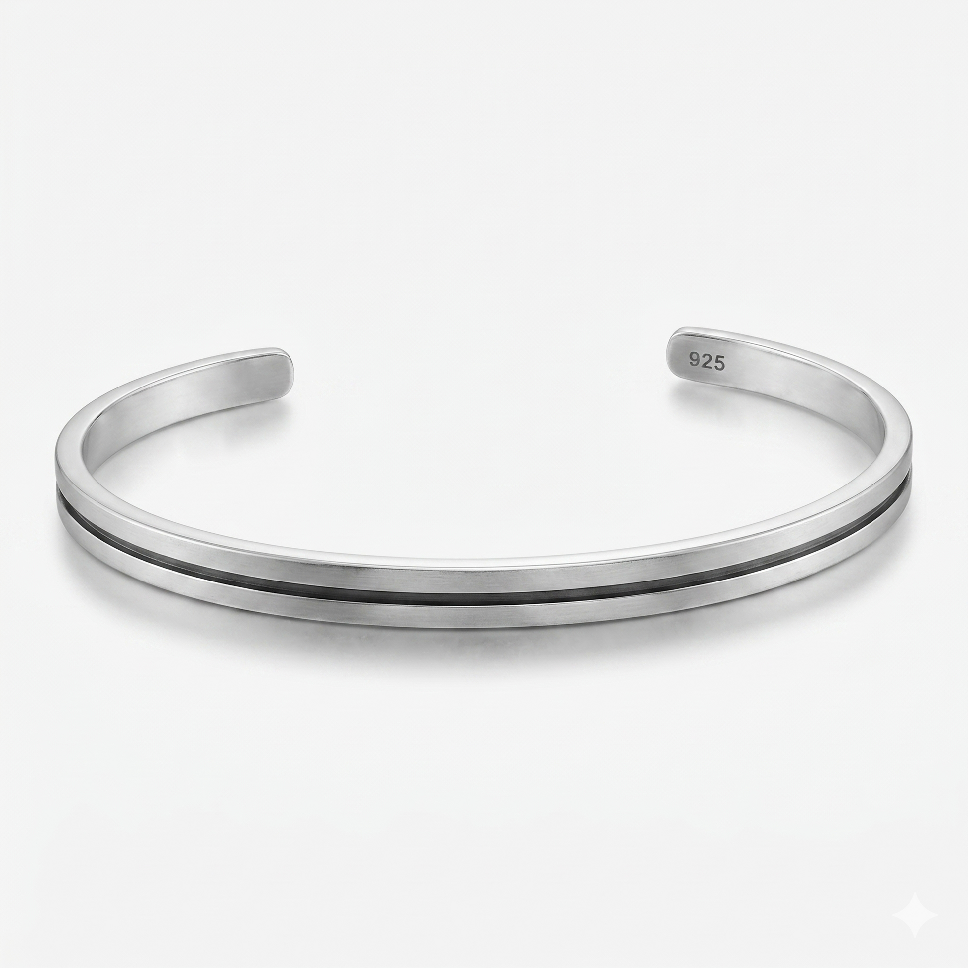 Grace & Co Men's Silver Cuff Bangle