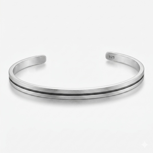 Men's Silver Cuff Bangle