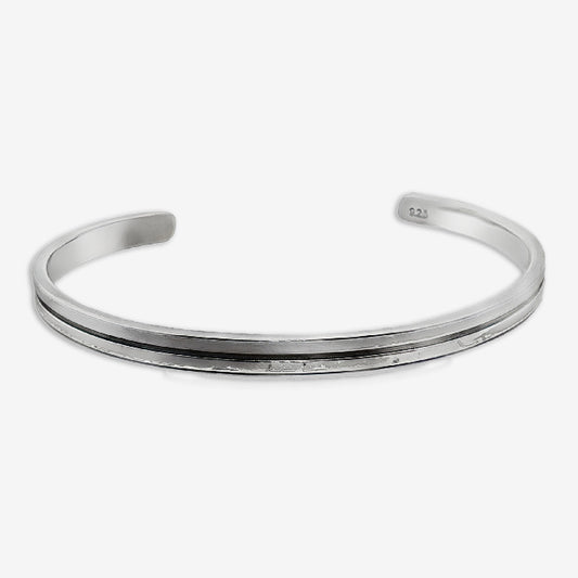 Mens Silver Cuff Bangle