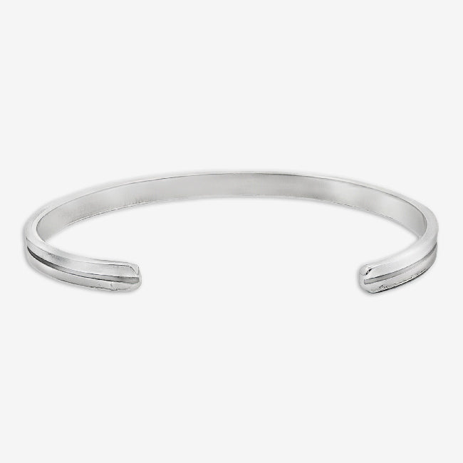 Mens Silver Cuff Bangle