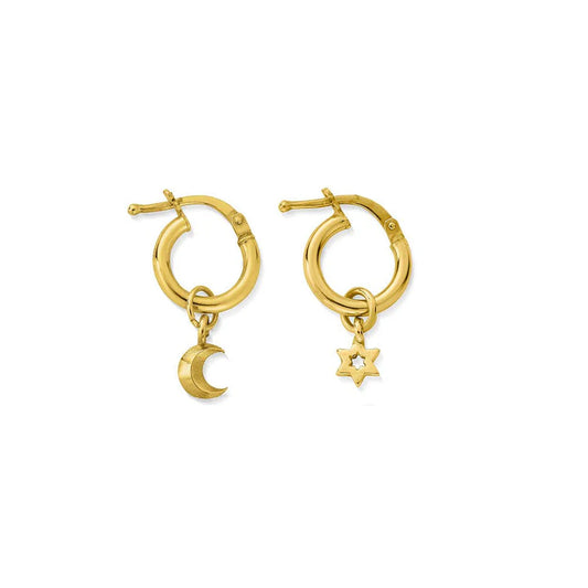 Gold Wisdom & Guidance Small Hoop Earrings