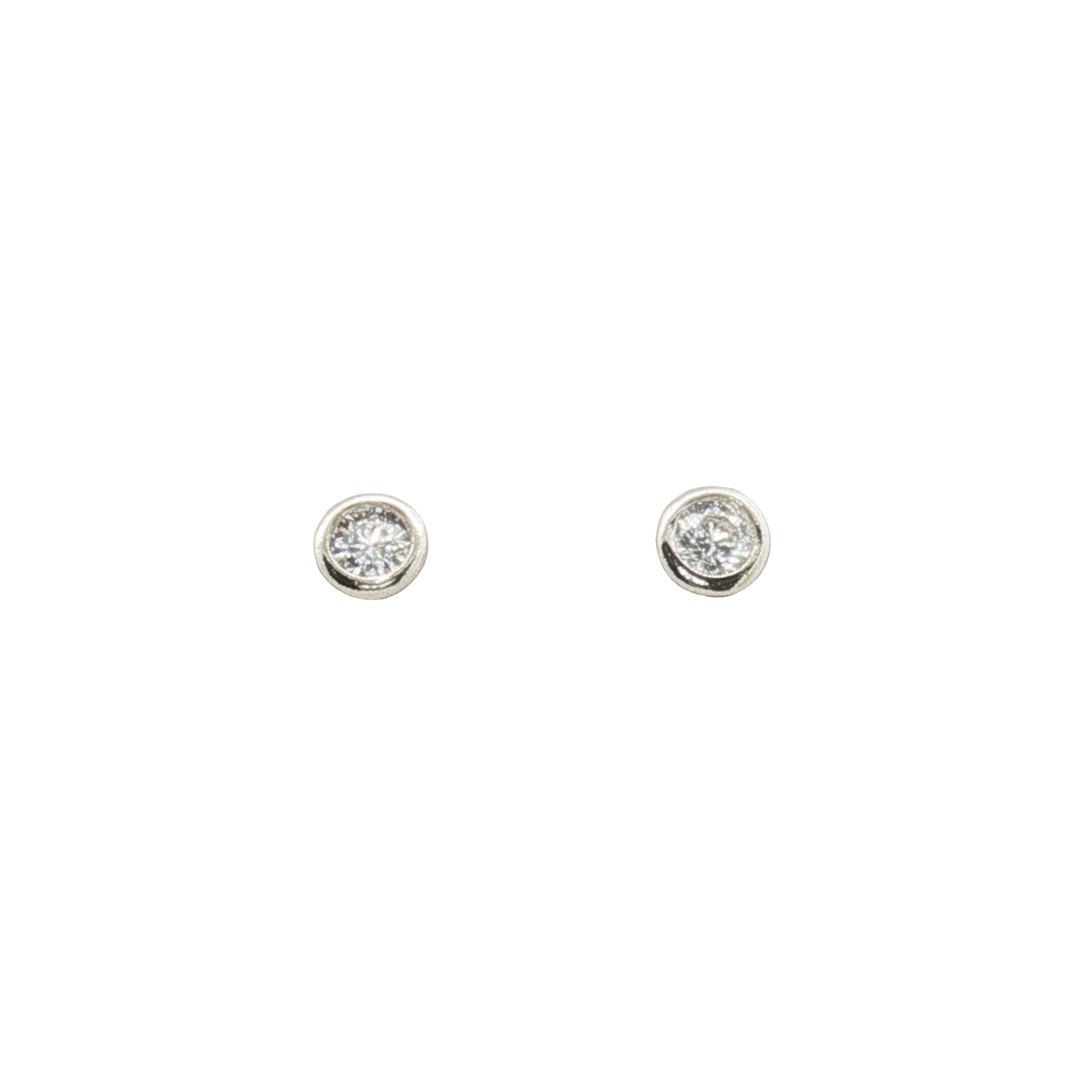 Grace & Co Gold Tiny CZ Stud Earrings