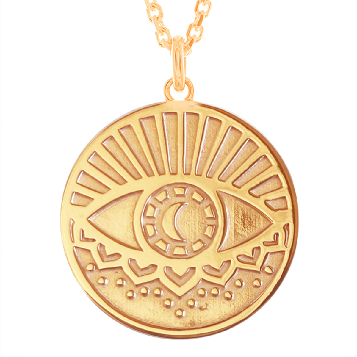 Mantra Jewellery All Seeing Eye myMantra Necklace in Rose Gold, 45cm