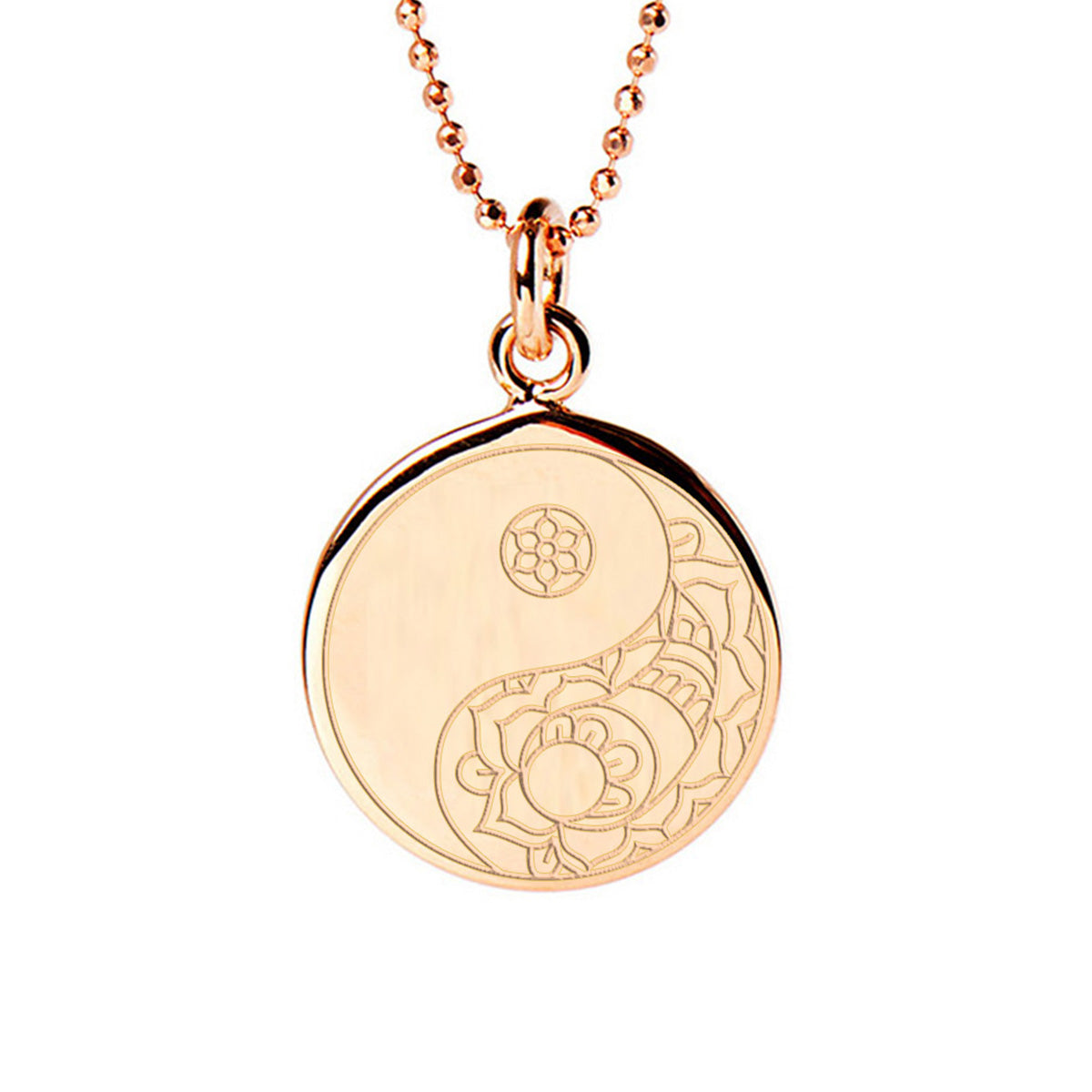 Mantra Jewellery Balance Disc Necklace in Rose Gold