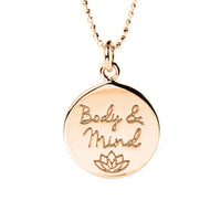 Body & Mind Disc Necklace in Rose Gold
