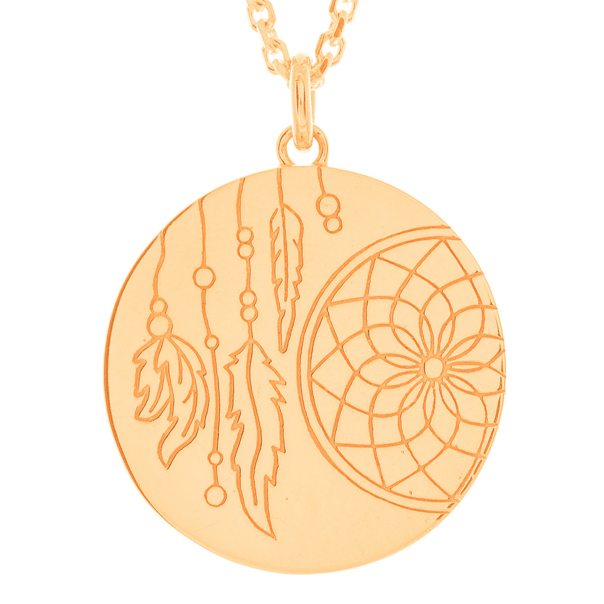 Mantra Jewellery Dreamcatcher myMantra Necklace in Rose Gold, 80cm