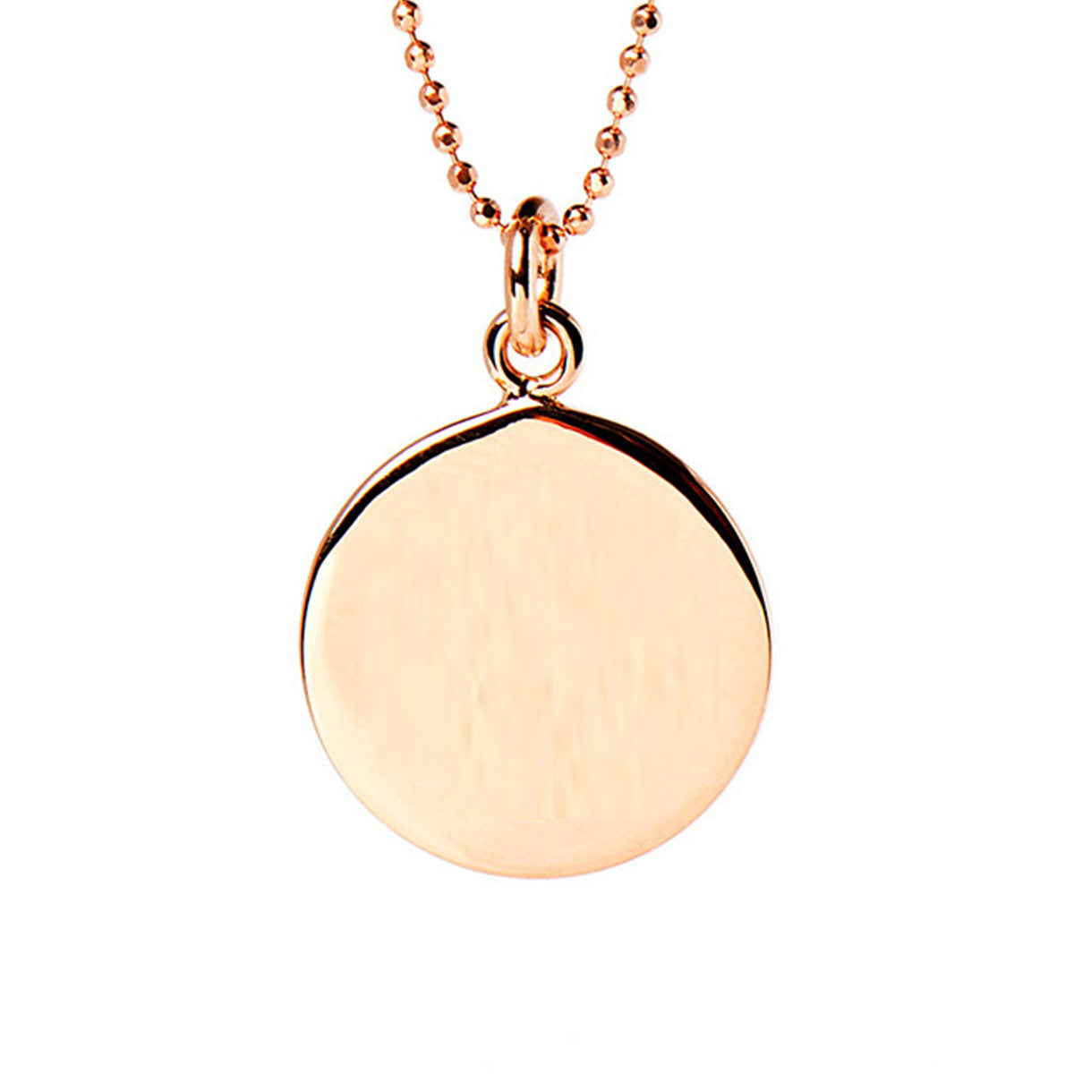 Mantra Jewellery Engravable Disc Necklace in Rose Gold