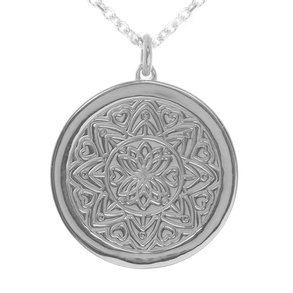 Mantra Jewellery Love Mandala myMantra Necklace in Sterling Silver, 45cm