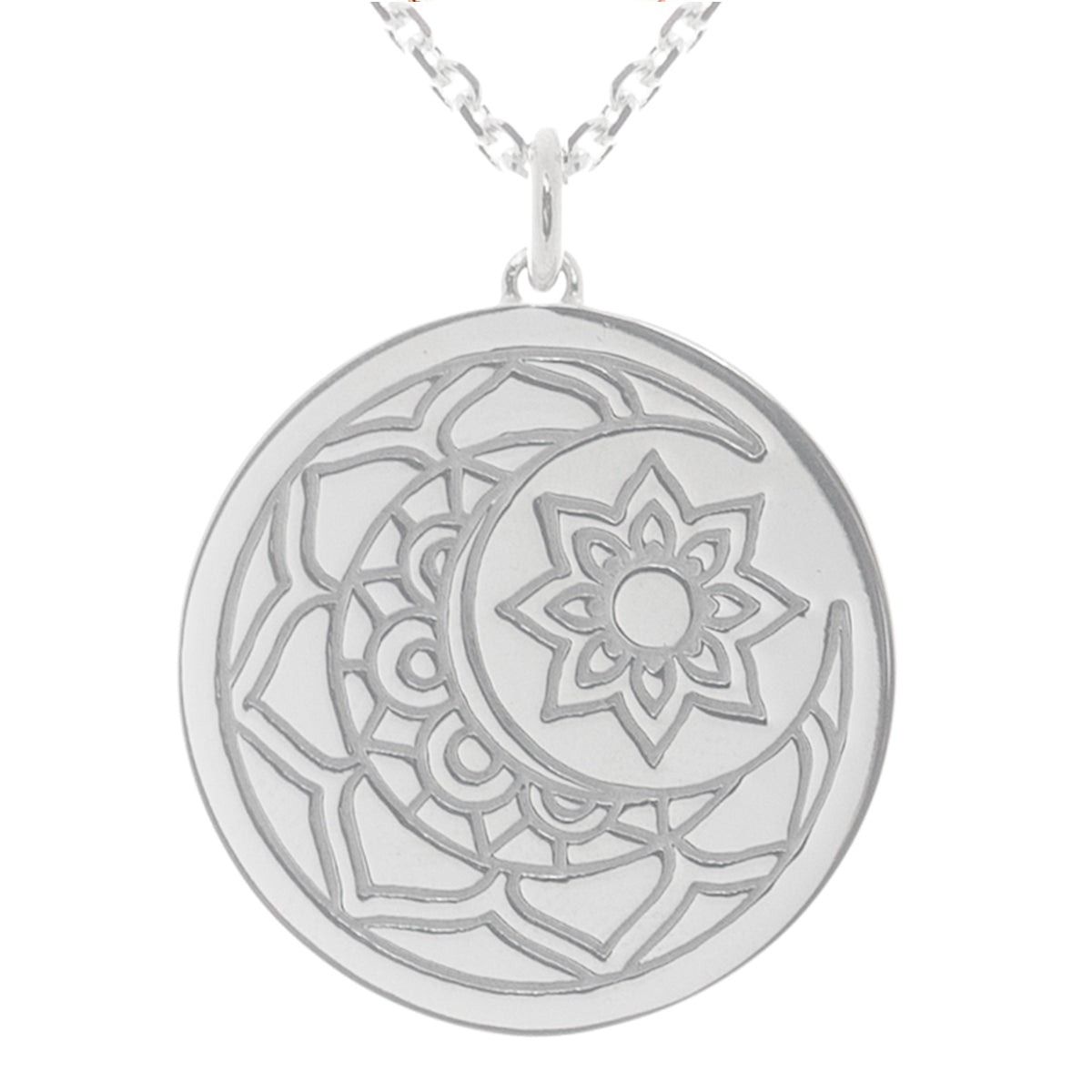 Mantra Jewellery Moon & Sun myMantra Necklace in Sterling Silver