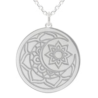 Moon & Sun myMantra Necklace in Sterling Silver, 45cm
