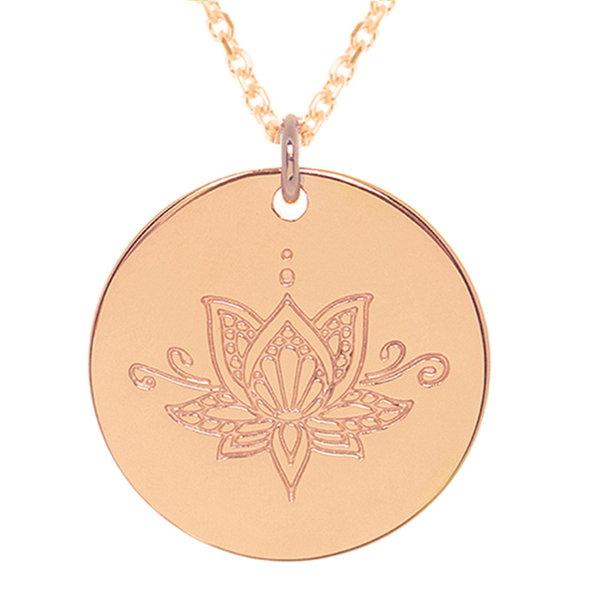 Mantra Jewellery Ornate Lotus myMantra Necklace in Rose Gold