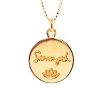 Strength Disc Necklace in Gold